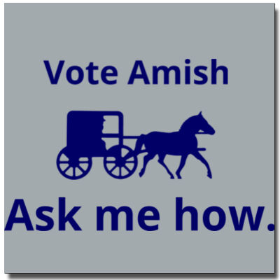 Vote Amish Printed - 24" x 24" 30 mil Car Magnet (2-Pack) Thumbnail