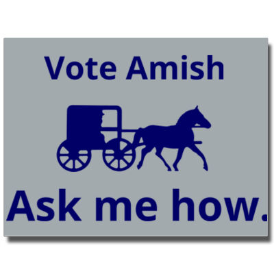 Vote Amish Printed - 18"X24" 30 mil Car Magnet (2-Pack)  Thumbnail