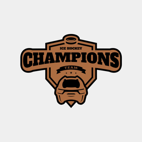 Champions Team Ice Hockey logo template Thumbnail