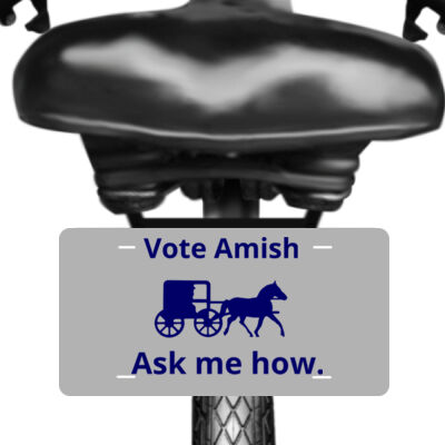 Vote Amish - Bike Plate - Custom Full Color Printed Thumbnail