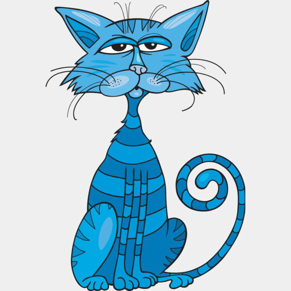 Colored Cartoon Cat 5 Thumbnail