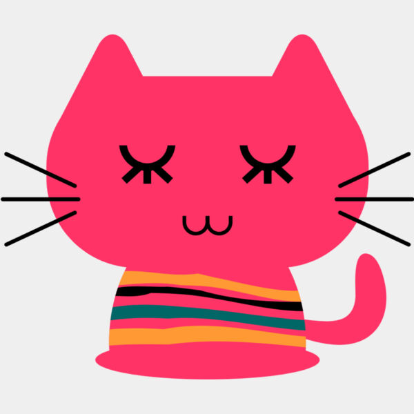 Colorful Striped Cat 1 Thumbnail