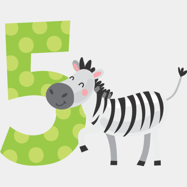 Five Birthday Animal Zebra Number 1 Thumbnail