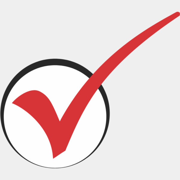 Red Right Checkmark in Black Circle Check Box 1 Thumbnail