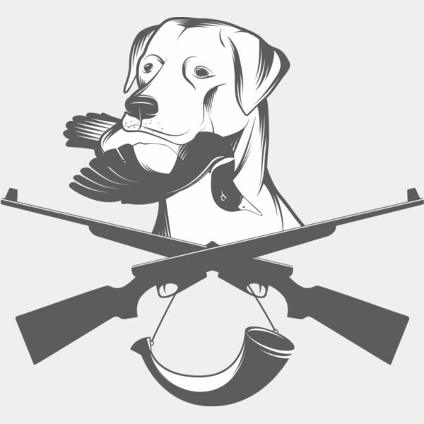 Hunting Dog Duck Gun Horn Emblem 1 Thumbnail